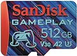 SanDisk 512GB Gameplay Tarjeta microSD para Dispositivos de Juego móviles y Consolas portátiles, hasta 190 MB/s