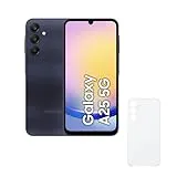 SAMSUNG Galaxy A25 5G 128 GB con Funda, Móvil Android, Smartphone Libre, Carga Rápida, Cámara 50 MP, Sin Galaxy Buds FE, Negro (Versión Española)