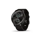 Garmin vívomove Style, Smartwatch híbrido con dos pantallas ocultas a color, Garmin Pay, 42 mm Negro