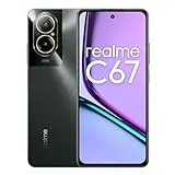 realme C67 Teléfono Móvil 4G, 6 + 128GB, Cámara de 108 MP con zoom 3X en el sensor, Conjunto de chips Snapdragon 685 de 6 nm, Diseño ultrafino de 7,59 mm, Gran batería de 5000 mAh, Black Rock