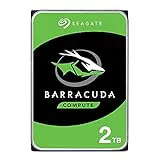 Seagate BarraCuda, 2 TB, disco rígido interno, HDD, 3,5", SATA 6 GB/s, 7200 RPM, cache de 256 MB para computador de mesa e PC, embalagem aberta fácil (ST2000DMZ08)