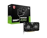 MSI GeForce RTX™ 4060 VENTUS 2X BLACK 8G OC Tarjeta gráfica -NVIDIA RTX 4060, 8GB de memoria GDDR6, 18Gbps, PCIe 4.0, DLSS3