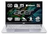 Acer Swift 3 SF314-43-R4QF - Ordenador Portátil 14" FullHD (AMD Ryzen 5 5500U, 8GB RAM, 512GB SSD, AMD Radeon Graphics, Windows 11 Home) Plata - Teclado QWERTY Español