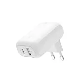 Belkin BoostCharge Wall Charger with Two 42W Ports, USB-C and USB-A, Fast Charging, iPhone 15, 15 Plus, 15 Pro, 15 Pro MAX, 14, 14 Pro MAX, 13, Galaxy S24, Plus, Ultra , iPad and AirPods, White