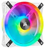 Corsair iCUE QL120 RGB, Ventilador LED RGB de 120 mm , 34 LED RGB Direccionables Individualmente, De Hasta 1500 RPM, Silencioso, Amortiguadores Antivibraciones, Paquete Individual , Blanco