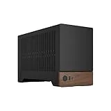 Fractal Design Terra Graphite, Wood Walnut Front Panel, Small Form Factor, mITX Gaming Case – PCIe 4.0 Riser Cable – USB Type,C, Anodized Aluminum Panels
