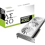 Gigabyte NVIDIA GeForce RTX 4060 AERO OC Targeta gráfica - 8GB GDDR6, 128-bit, PCI-E 4.0, 2550MHz Core Clock, 2x DP 1.4, 2x HDMI 2.1a, NVIDIA DLSS 3 - GV-N4060AERO OC-8GD