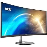 MSI PRO MP341CQ – 34” Professional Monitor – 3440 x 1440 (UWQHD) Panel, VA, Anti-Glare, 100Hz Refresh Rate, Frameless Design, Compatible with 100mm VESA Mount, Freeseync, HDR Ready – Black