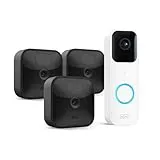 Blink Outdoor | Wireless HD weatherproof security camera, 3 cameras + Blink Video Doorbell | Two-way audio, HD video, with Alexa built-in