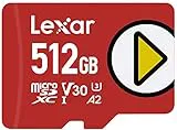 Lexar Play Tarjeta Micro SD 512GB, microSDXC UHS-I, hasta 150MB/s de Lectura, Microsd Compatible con Nintendo Switch, telefono y tableta (LMSPLAY512G-BNNAG)