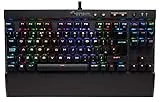 Corsair K65 Rapidfire TKL RGB Teclado Mecánico para Juegos (Cherry MX Speed: Rápido y altamente prreciso, Retroiluminación multicolor LED RGB, Estructura de aluminio anodizado) Español QWERTY, Negro