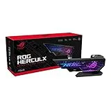 ASUS ROG Herculx - Soporte para Tarjetas gráficas (Instalación sin Herramientas, Nivel de Burbuja magnética incluida, Integridad Estructural para Las gráficas más Pesadas, 72-128mm, Aura Sync) Negro