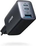 Cargador USB C Anker Cargador 735 (Nano II 65W), Cargador Rápido de Pared Compacto 3 Puertos PPS para MacBook Pro/Air, iPad Pro, Galaxy S20/S10, DELL XPS 13, Note 20/10+, iPhone 13/Pro, Pixel, etc.