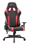 Newskill Kitsune Silla Gaming Profesional, Inclinación y Altura Regulable, Reposabrazos 2D Ajustables, Base en Nylon, Reclinable 180º, Ergonómica, Piston Gas Clase 4, Polipiel, Color Rojo