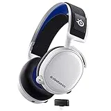 SteelSeries Arctis 7P+ Wireless auriculares gaming - 2,4 GHz sin pérdidas - Batería con 30 horas de autonomía - Para PS5, PS4, PC, Mac, Android y Switch - Blanco