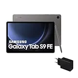 Samsung Galaxy Tab S9 FE - Tablet + Cargador, 128 GB, 5G, S Pen incluido, Batería de Larga Duración, Clasificación IP 68, Gris (Versión Española)