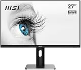 MSI PRO MP273QP - Monitor Profesional 27", WQHD (2560x1440), Plano, Frame-less, IPS, Anti-glare, 75Hz, 16:9 , 4ms, Negro