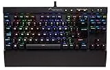 Corsair K65 Rapidfire TKL RGB Teclado Mecánico para Juegos (Cherry MX Speed: Rápido y altamente prreciso, Retroiluminación multicolor LED RGB, Estructura de aluminio anodizado) Español QWERTY, Negro