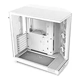 NZXT H6 Flow Caja PC Gaming ATX | Mid-Tower de Cámara Dual Compacta | Paneles de ventilación de Alto Rendimiento | Incluye 3 ventiladores de 120 mm | Color Blanco | CC-H61FW-01