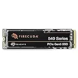 Seagate FireCuda 540 SSD, 1 TB, Unidad de Estado sólido Interna - M.2 2280 PCIe Gen 5, velocidades de hasta 10.000 MB/s y 2000 TB de TBW, 3 Anos Rescue Services (ZP1000GM3A004)