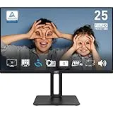 MSI Pro MP251P Monitor de Oficina Full HD de 24,5 Pulgadas, Panel IPS 1920 x 1080, 100 Hz, Pantalla Agradable a la Vista, Altavoces Integrados, Ajustable en 4 direcciones, HDMI 1.4b, D-Sub (VGA)