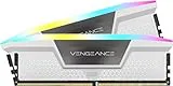 CORSAIR Vengeance RGB DDR5 RAM 32GB (2x16GB) 6000MHz CL36 Intel XMP Memoria de Ordenador Compatible con iCUE - Blanco (CMH32GX5M2E6000C36W)