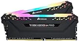 Corsair Vengeance RGB Pro 32 GB (2 x 16 GB) DDR4 3600 MHz C18, Kit de Memoria de Alto Rendimiento (AMD optimizado), Ordenador de escritorio, Negro