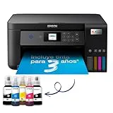 Epson EcoTank ET-2850, Impresora Wifi A4 Multifunción , Impresión Doble Cara Automática (Dúplex) y Pantalla LCD, 3en1: Impresión, Copiadora, Escáner, Mobile Printing, Color Negro