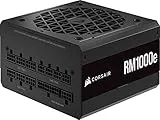 Corsair RM1000e (2023) Fuente de Alimentación ATX Totalmente Modular de Bajo Ruido - Compatible con ATX 3.0 y PCIe 5.0 - Eficiencia 80 Plus Gold - Soporte para Modo de Espera Moderno - Negro