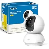 TP-Link TAPO C200 - Cámara IP WiFi 360° Cámara de Vigilancia FHD 1080p,Visión nocturna, Notificaciones en tiempo real, Admite tarjeta SD,Detección de movimiento,Control Remoto,Compatible con Alexa