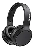 PHILIPS Wireless Headband Headphones with Microphone/Bluetooth, Sound Isolation, 29h Playtime, Fast Charging/Wireless Headphones H5205BK/00, Black (Black)