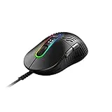 MOUNTAIN "Makalu 67" Ratón con Cable para PC Gamer - Ratón ergonómico RGB - Ratón Ligero para Juegos con Sensor PixArt PAW3370 - Ratón con Cable para PC - Material PTFE - Ratón para computadora