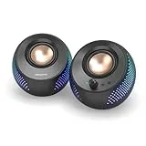 CREATIVE Pebble X Altavoces para Ordenador 2.0 USB-C con iluminación RGB Personalizable, Bluetooth 5.3, Audio USB, hasta 15 W RMS de Potencia para PC y Mac  