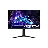 SAMSUNG LS24DG300EUXEN - Monitor Gaming Odyssey G3 de 24" Full HD (1920 x 1080, 16:9, 180Hz, 1ms, Panel IPS, AMD FreeSync, Modo Eye Saver, Flicker Free), Negro, Versión 2024