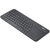 Logitech K400 Wireless Touch Keyboard Plus for TV with a Multimedia Control and Touch Panel, US International QWERTY Layout - Black