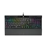 Corsair K70 RGB PRO Wired Mechanical Gaming Keyboard (CHERRY MX RGB Red Keys, 8,000 Hz Advanced Polling, Polycarbonate Keys, Soft Wrist Rest) QWERTY, ES - Black