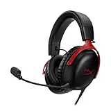 HyperX Cloud III: auriculares para juegos con cable, PC, PS5, Xbox Series X|S, controladores de 53 mm en ángulo, DTS, espuma con memoria, marco resistente, micrófono nítido de 10 mm, USB-C, USB-A