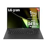 LG Gram 16Z90S-G.AA55B - Portátil Ultraligero de 40.6 cm (16") 2560x1600, Panel IPS Antirreflejo, Intel Core Ultra , 16 GB RAM, 512GB SSD, 1,199 g, Batería 24.5 horas, Windows 11, Negro Obsidiana