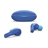 Belkin SOUNDFORM Nano, auriculares True Wireless para niños, volumen limitado a 85 dB, enseñanza virtual, certificación IPX5, 24 horas de autonomía, para iPhone, iPad, Kindle, Pixel y otros, azules