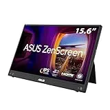 ASUS ZenScreen MB16AHV Monitor portátil, 15,6 Pulgadas, Full HD, IPS, HDMI, USB Type-C, Filtro de luz Azul, Superficie antirreflejos, Tratamiento Antibacteriano