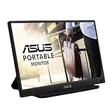 ASUS ZenScreen MB166C - Monitor portátil USB de 15,6" FullHD (1920x1080, IPS, USB de tipo C, 60 Hz, Antiparpadeo, Filtro de luz azul, Antirreflejos, 250cd/㎡), Negro