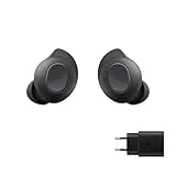 Samsung Galaxy Buds FE + Cargador - Auriculares Inalámbricos, Cancelación de Ruido Activa, Ajuste Cómodo, 3 Micrófonos, Control Táctil, Bajos Graves, Gris (Versión Española)