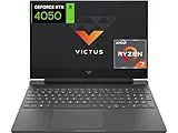 HP Victus 15-fb2006ns - Ordenador portátil Gaming de 15.6" FHD (AMD Ryzen 7 8845HS, 16GB RAM, 512GB SSD, NVIDIA GeForce RTX 4050, Sin Sistema Operativo) Black - Teclado QWERTY Español