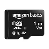 Amazon Basics - MicroSDXC, 1 TB, con Adaptador SD, A2, U3, velocidad de lectura hasta 100 MB/s, Negro