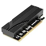 SABRENT Tool-Free M.2 NVMe SSD to PCIe x16 Adapter with Aluminum Heatsink | PCIe Adapter for Gen5 PCIe 5.0 SSD, Compatible with Previous Generations [EC-TFPE]