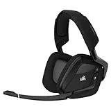 Corsair VOID RGB ELITE Auriculares Inalámbricos para Juegos - Sonido Envolvente 7.1 - Micrófono Omnidireccional - Almohadillas de Malla de Microfibra - Compatible iCUE - PC, Mac, PS5, PS4 - Carbono