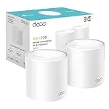 [NUEVO]TP-Link Deco X1500(2 Pack)-AX1500 Whole Home Mesh Wi-Fi 6 System-Cobertura hasta 600 m2, 3X Puertos GigabIt por Unidad, Banda 160MHz Canal, ODFMA, 1024QAM, Color Blanco