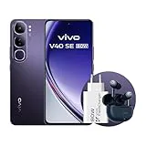 vivo V40 SE 80W Smartphone 5G,8GB + 256GB Android, 6.67 Pulgadas, Pantalla AMOLED 120Hz,Retratos con Aura Light,Cámara de 50MP, Teléfono móvil con Auriculares TWS 3e + Cargador 80W FlashCharge, Negro