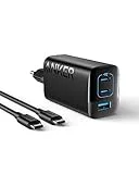 Carregador USB C Anker de 67 W, carregador rápido compacto PIQ 3.0 de 3 portas para MacBook Pro, iPad, Galaxy, Pixel e muito mais (cabo USB C para USB-C de 5 pés incluído)