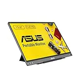 ASUS ZenScreen MB16ACE - Monitor portátil USB de 15.6" FHD (1920x1080, Conectividad híbrida, USB-C, Antiparpadeo, Luz Azul de Baja Intensidad, Acabado antirreflejos), 250cd/m², Gris Oscuro